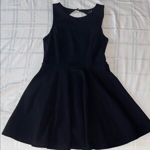 Lulu's Black open back Fit-and-Flare mini Dress
